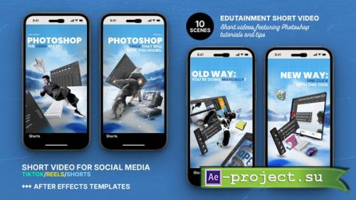 Videohive - Photoshop Edutainment Video Template for TikTok/Reels/Shorts - 59824695