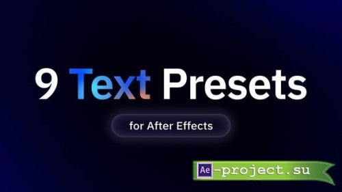Videohive - Text Presets | AE - 59841079 - Project for After Effects