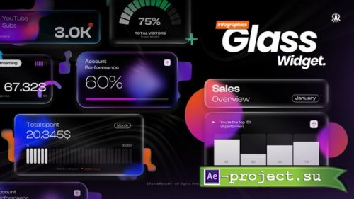 Videohive - Infographic Glass Widget - 59843876 - Project for After Effects