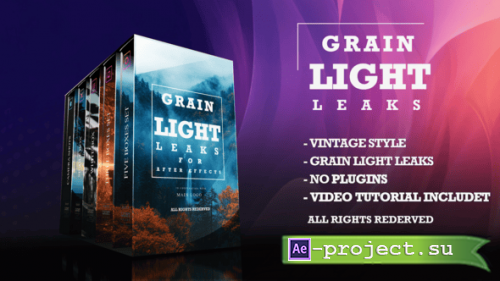 Videohive - Grain Film & Light Leaks Transition And Video Effect - 59809696 - Project for After Effects