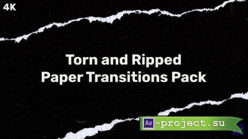 Videohive - Torn and Ripped Paper Transitions Pack (2 Versions) - 59642739 - Project for After Effects