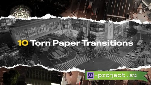 Videohive - Torn Paper Transitions - 59408356 - Project for After Effects