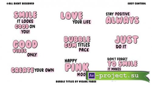 Videohive - Bubble Titles | AE - 59654668 - Project for After Effects