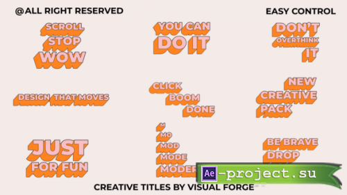 Videohive - Creative Titles V2.0 | AE - 59017947 - Project for After Effects