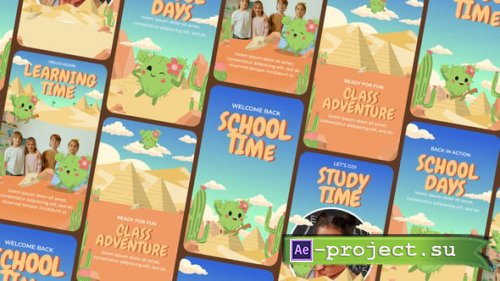 Videohive - Cute Cactus Dessert Theme Education Story - 59338005 - Project for After Effects