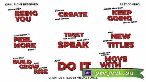 Videohive - Creative Titles V3.0 | AE - 59107961 - Project for After Effects