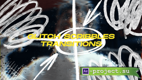 Videohive - Glitch Scribbles Elements Transitions - 59850176 - Project for After Effects