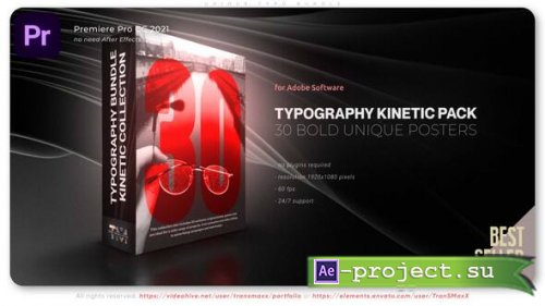 Videohive - Unique Typo Bundle - 30 Kinetic Titles for Adobe Premiere Pro - 59830746