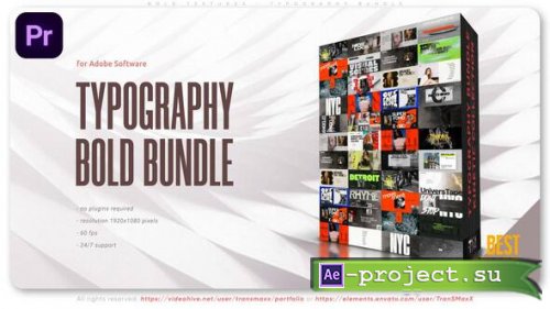 Videohive - Bold Textures - Typography Bundle for Adobe Premiere Pro - 59830779