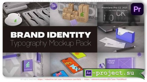 Videohive - Brand Identity - Typography Mockup Pack for Adobe Premiere Pro - 59830541