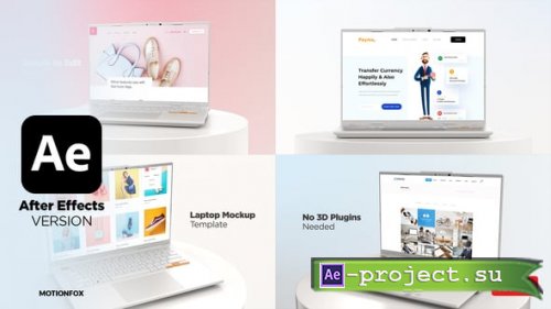 Videohive - Website Presentation | White Laptop Mockup - 59869558 - Project for After Effects