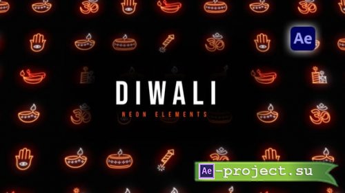 Videohive - Diwali Neon Elements - 59880973 - Project for After Effects