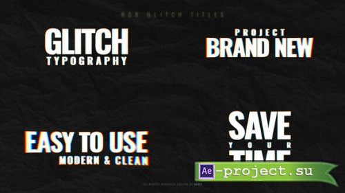 Videohive - RGB Glitch Titles - 59845663 - Project for After Effects