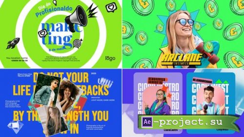 Videohive - Creative Typography Intro & Photo Montage  Unique Titles & Slideshow Templates - 59903006