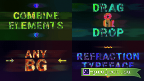 Videohive - Refracted Typeface - 59884793 - Project for After Effects