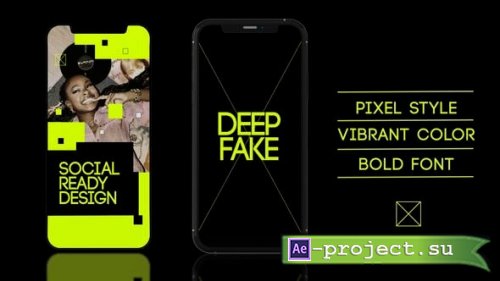 Videohive - Deep Fake  Glitchy Pixel Trailer | After Effects Event & Social Media Opener - 59912865 - Project for After Effects
