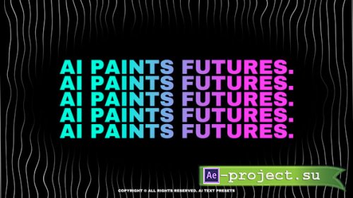 Videohive - AI Text Presets - 59917761 - Project for After Effects