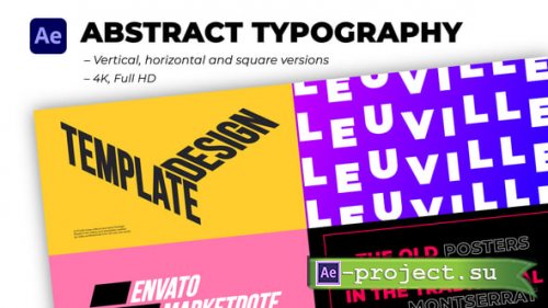 Videohive - Abstract Typography - 59913466 - Project for After Effects