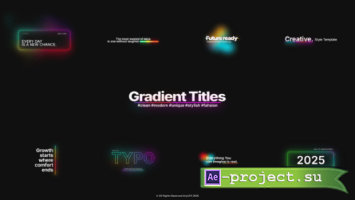 Videohive - Gradient Titles - 59929983 - Project for After Effects