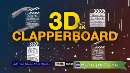 Videohive - Clapperboard 3D | AE - 42306531 - Project for After Effects