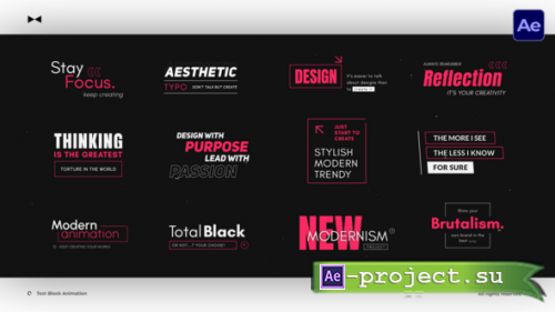 Videohive - Text Block Animation  AE - 59947372 - Project for After Effects