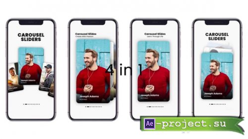 Videohive - Vertical Carousel Slides Animation Pack - 59963999 - Project for After Effects