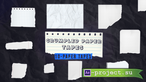 Videohive - Crumpled Paper Tapes - 59930322 - Project for After Effects