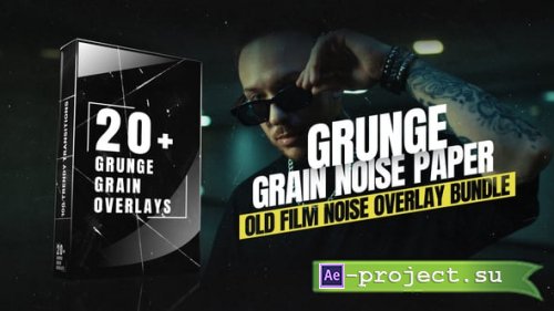 Videohive - Grunge Grain Noise Paper Overlays-Old Film Noise Overlay Bundle - 59786202 - Project for After Effects