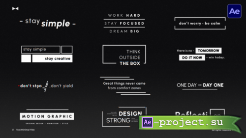 Videohive - Text Minimal Titles  AE  59948209 - Project for After Effects