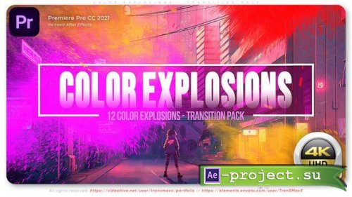 Videohive - Color Explosions - Adobe Premiere Pro Transition Pack - 59905973