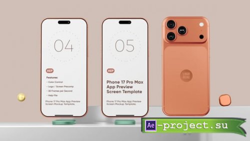 Videohive - Phone 17 Pro App Preview Screen Template - 59984946 - Project for After Effects