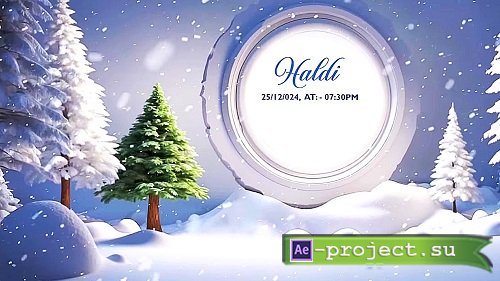Winter Wonderland Themed Wedding Invitation Slideshow - Project for After Effects
