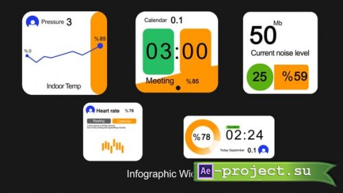 Videohive - Modern Infographic Widgets Pack | Clean UI Kit - 60042104 - Project for After Effects