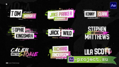 Videohive - Lower Thirds Grunge  AE - 59810317 - Project for After Effects