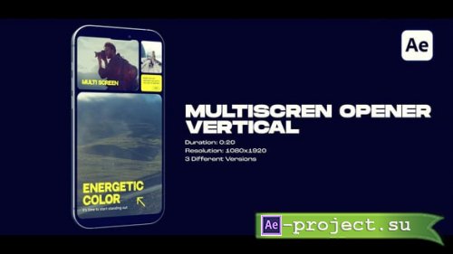 Videohive - Vertical Multiscreen Opener - 60037075 - Project for After Effects