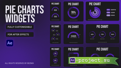 Videohive - Pie Charts Widgets - 60045125 - Project for After Effects