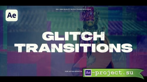 Videohive - Glitch Transitions - 58560964 - Project for After Effects