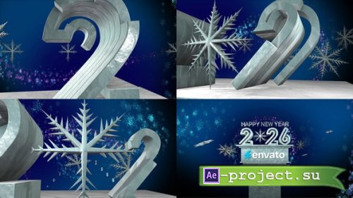 Videohive - New Year Greetings 2026 With Snowflake - 60088949 - Project for After Effects