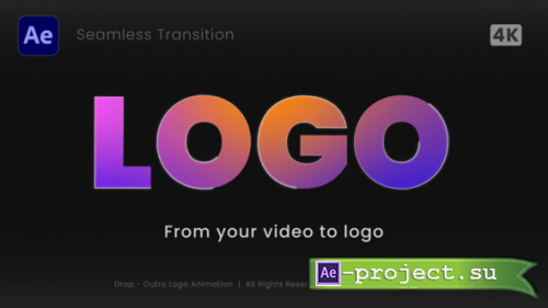 Videohive - Drop - Outro Logo - 58457189 - Project for After Effects