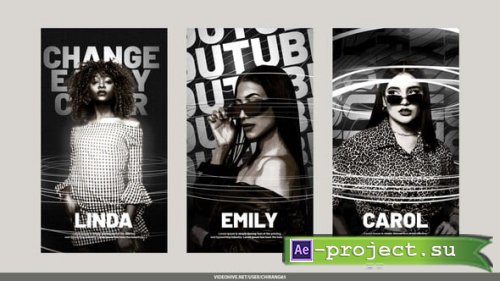 Videohive - Black Animated Lines Poster Stories - 59882015 - Project for After Effects