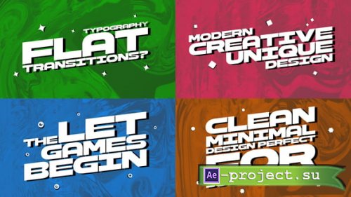 Videohive - Flat Typography Transitions - 60118210 - Project for After Effects