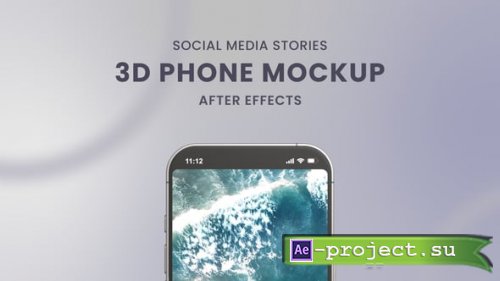 Videohive - 3D Phone Social Media Stories Mockup template | After Effects - 60138499 - Project for After Effects