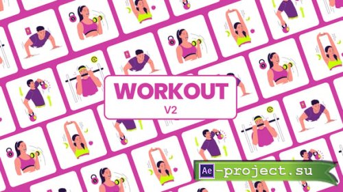 Videohive - WorkOut Icon Animation - 60119492 - Project for After Effects