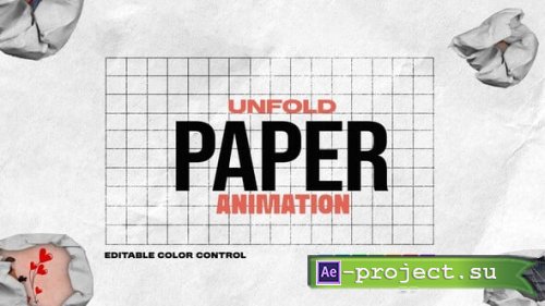 Videohive - Unfold Paper Animation Pack - 60138876 - Project for After Effects