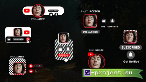 Videohive - YouTube Subscribe Button Pack - Like & Notification Animation - 60153910 - Project for After Effects
