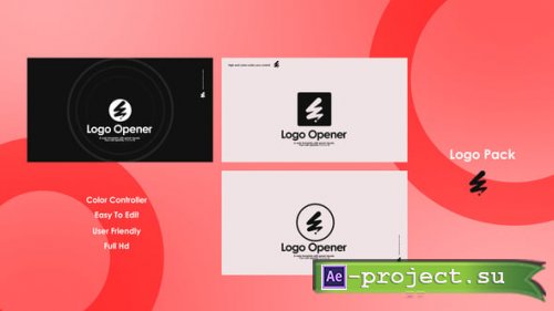 Videohive - Minimal Logo Opener Pack - Fast Logo Reveals - 60153592 - Project for After Effects