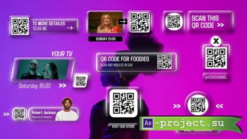 Videohive - Liquid QR Code Titles - 60174249 - Project for After Effects