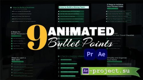 Videohive - 9 Bullet Points - 58311785 - Project for After Effects