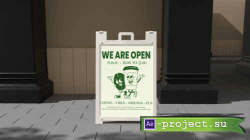 Videohive - Stand Sign Mockup - 60212447 - Project for After Effects