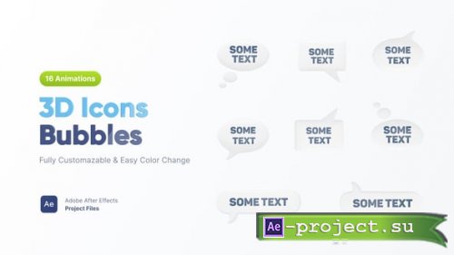 Videohive - 3D Bubble Icons - 59684101 - Project for After Effects